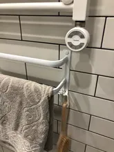 Colgador de toalla montado en la pared, toallero de aluminio blanco mate