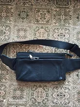 MISFITS-Riñonera de cuero de vaca para hombre, cangurera masculina pequeña, de estilo vintage, bolso de ajuste en el pecho, informal, para llevar el teléfono móvil