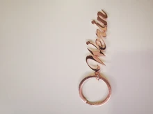De escultura llaveros con nombre personalizado inicial clave cadena con nombre grabado Carta para las mujeres de la joyería de los hombres regalos