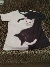 Blusa Unisex de manga corta con estampado 3d de gatos, Tops y blusas para mujer, Top de talla grande