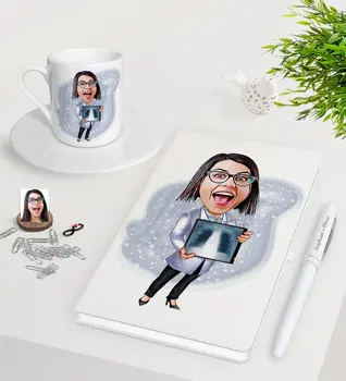 Personalized Women 'S Radyolojist Caricature Of White Notebook Pen Turkish Coffee Cup Seti-1
Personalized Women 'S Radyolojist Caricature Of White Notebook Pen Turkish Coffee Cup Seti-1