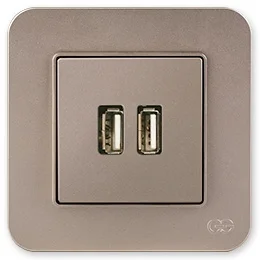 PnpnElectrıc Gns Radius Metallic Beige USB Charge Socket with 2 Outputs 5V 2.1A USB Charger 2 Outlets 5V 2.1A
PnpnElectrıc Gns Radius Metallic Beige USB Charge Socket with 2 Outputs 5V 2.1A USB Charger 2 Outlets 5V 2.1A