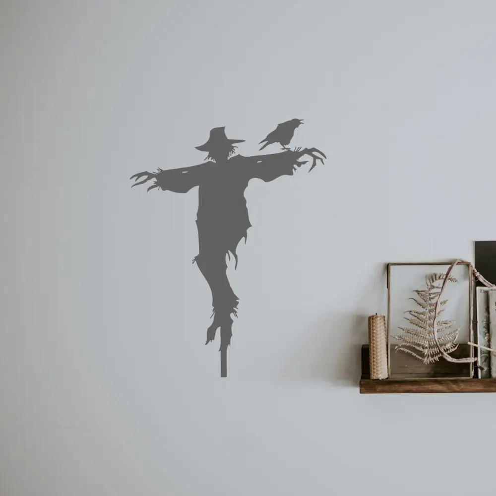 Фото Scary Cartoon Scarecrow Decal Wall Art Geographical Sticker Home Living Room And Hotel Decoration Removable A002683 | Дом и сад