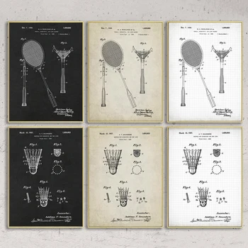 Badminton Vintage Patents Prints Badminton Shuttle Poster Badminton Racket Canvas Painting Sports Wall Art Picture Decoration
Badminton Vintage Patents Prints Badminton Shuttle Poster Badminton Racket Canvas Painting Sports Wall Art Picture Decoration