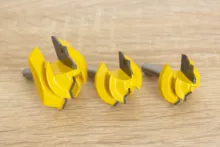 3Pc 8MM 45 grado bloqueo broca para ranuradora de inglete Tenon fresadora herramienta para trabajar la madera herramientas