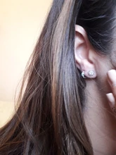 Canner-pendientes de aro de Plata de Ley 925 para mujer, aretes lujosos de Serpiente resplandeciente, joyería fina, W4