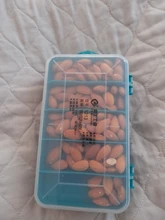 Nuevo 13 redes transparente portátil tornillos caja de almacenamiento doble-lado multifuncional de almacenamiento de plástico herramienta