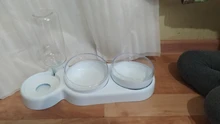Cuenco para gato mascota doble cuencos de comida alimentador de agua con Auto dispensador de agua perro gato comida beber planteado soporte plato tres cuencos