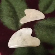 Rosa Natural Jade rodillo de la cara de masaje Gua Sha Placa de piedra de cristal de Jade masajeador de cuerpo Facial ojo rascar acupuntura Estiramiento Facial