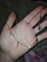 Collar con forma de relámpago para mujer, gargantilla de cadena de eslabones dorados a la moda, collar con abalorio para el cuello, joyería para mujer 2020