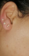 Canner 1 925 Pendientes tipo botón de plata fina para mujer oro Mini Luna estrella aretes geométricos Bijoux Pendientes Piercing 2020 W5