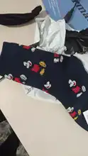 Disney-Calcetines de algodón con estampado de Mickey Mouse, para adultos