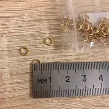 Anillos abiertos de acero inoxidable de oro nuevo, 3/4/5/6/7/8/10mm, conectores de anillos partidos para joyería Diy, venta al por mayor