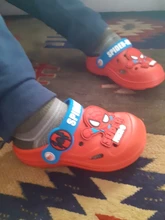 Zapatillas de Spider-Man para niños, sandalias antideslizantes transpirables resistentes con dibujos animados de EVA, para playa