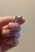 Anillos abiertos sencillos para mujeres y niñas, joyería geométrica de hoja de cola de ballena, barra de latido del corazón, anillo de dedo plano, 2020