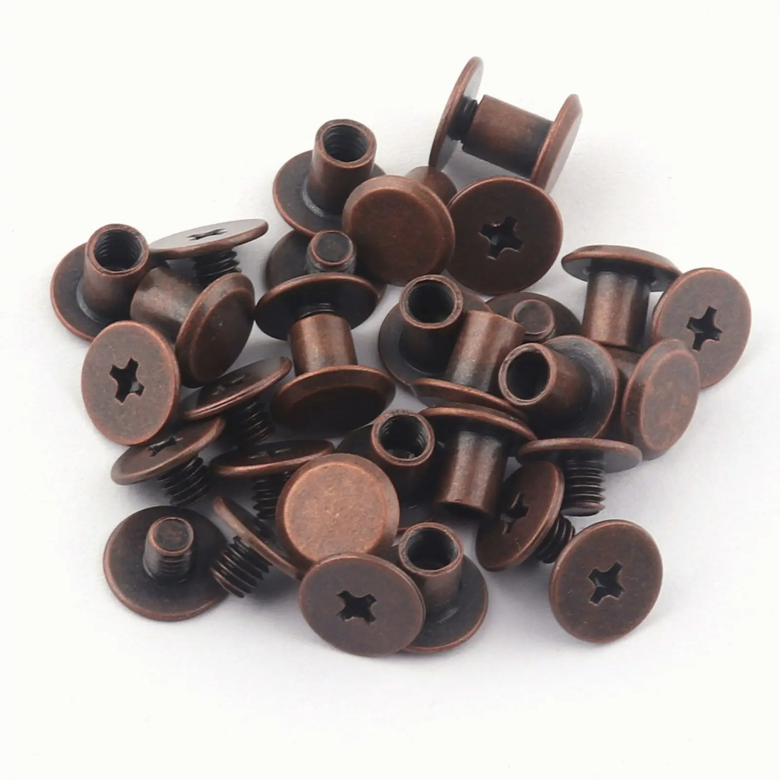 

10*7mm Copper Screw Rivets Metal Button Screw Back Studs Screw Studs For Handbag Belt Leather Craft Screw Studs Rivet Stud