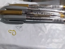 Oro plata Color de pintura de la pluma de Metal decoración tecnológica artesanía arte pintura metálico rotulador textil bolígrafos de papelería