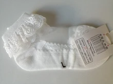 YWHUANSEN 0 a 6 años bebé niño pequeño niñas con volantes de encaje tobillo algodón calcetines vestido princesa verano algodón ojal calcetines con flores