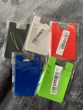Portatarjetas de silicona para teléfono móvil, soporte elástico adhesivo para tarjetas de identificación en efectivo, suave, gran oferta