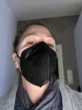 Mascarilla Facial FFP2 KN95 para adultos, máscara lavable, antipolvo, negra, con filtro de 5 capas, 2021