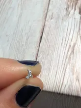 Pendientes Piercing Plata de primera ley para mujer, aretes, Plata esterlina 925, purpurina, estilo minimalista, con broche de Luna, aniversario, boda