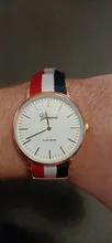 De moda reloj de cuarzo Casual Multicolor tela de Nylon correa de reloj de pulsera diseñador Simple hombres y mujeres reloj