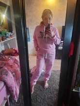 Conjunto de 2 piezas de Sudadera con capucha para mujer, chándal impreso, Jersey, pantalones de sudadera, chándal de bolsillos