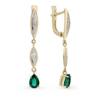 Sunlight gold earrings with emeralds and diamonds
Sunlight gold earrings with emeralds and diamonds
