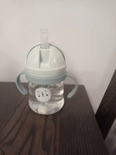 Botella de alimentación de bebé de 250ML, vaso de silicona a prueba de fugas para niños, vasos de paja con dibujos animados, recipientes con mango