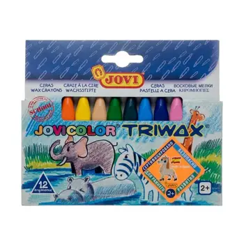 Crayons triangular wax 12 CV. Jovi 973/12 
Crayons triangular wax 12 CV. Jovi 973/12