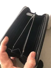 Cartera de cuero tejida larga para hombre y mujer, bolso de mano de marca de lujo, cartera sencilla a la moda, 100% de gran capacidad de piel de oveja
