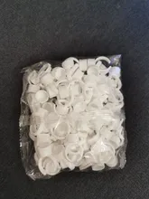 Gorros desechables con Microblading para maquillaje permanente, anillo rosa para tatuaje, taza para tinta, accesorios para tatuaje, 100 Uds., S/M/L