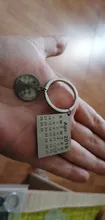 LLavero de calendario personalizado, foto personalizada, fecha de aniversario resaltada con corazón, grabado de fecha especial, regalo