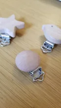 Clip para chupetero libre de BPA de haya, elefante pequeño, forma de corazón, para bebé, DIY, preferidos, 5 unidades