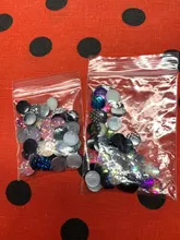 40 piezas 8mm 10mm 12mm Colores mixtos sirena pescado escala plana trasera Diamante de imitación redondo cabujón adorno Scrapbooking manualidades DIY