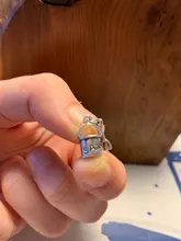 10 Uds. De colgantes de Color plata tibetana para fabricación de joyas antiguas, 10 Uds. De arena para la playa, de 15x8mm