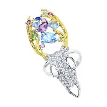 Sokolov ring made of gilded silver with cubic zirconia, fashion jewelry, 925, women's male
Sokolov ring made of gilded silver with cubic zirconia, fashion jewelry, 925, women's male