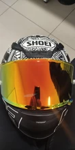 10 colores oro iridio de la motocicleta completa máscara visera estuche para gafas para SHOEI X14 X-14 Z7 CWR-1 NXR RF-1200 X-espíritu 3 máscara visera
