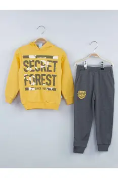 Yellow Hooded Male Child Tracksuit Set
Yellow Hooded Male Child Tracksuit Set