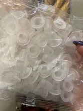 Taza para tinta de tatuaje desechable, soporte de pigmento para cejas, tapas de contenedores, de silicona, tamaño pequeño y grande, 100 Uds.