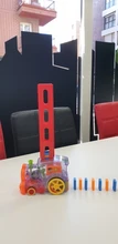 Juego de tren dominó para niños, con luz de sonido, automático, bloques de dominó coloridos, juego educativo DIY, juguete para regalo