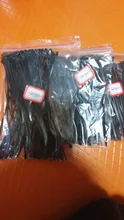 Fastening-Ring Cable-Tie Wraps Self-Locking Plastic Nylon Strap 3X200 Black 100PCS