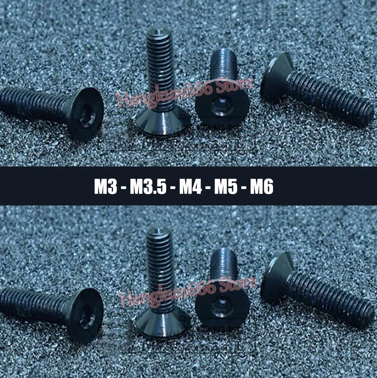 M3 M3.5 M4 M5 M6 Aluminum Alloy Flat Head Socket Cap Screw Black - Anodized Countersunk Head Allen Bolts Hex Drive DIN 7991
M3 M3.5 M4 M5 M6 Aluminum Alloy Flat Head Socket Cap Screw Black - Anodized Countersunk Head Allen Bolts Hex Drive DIN 7991