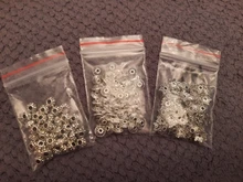 50 Uds. En forma de abalorios de tapas de cuentas, abalorios en forma de cuenta de Color plata antigua, accesorios de joyería