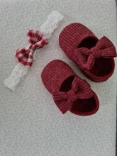 Zapatos de cuna para primeros pasos de bebé, niño niña, lazo suave, suela para bebés, vestido sólido + diadema, 2 uds., 2020