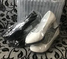 Rimocy-zapatos de tacón alto grueso para mujer, calzado de piel sintética de Color sólido a la moda, para fiesta y boda, boca poco profunda
