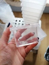 10x caja de alimentación jaula para reptil incubación contenedor tanque de cría claro vivero de reptiles terrario insecto caja de crianza comida alimentación Bo