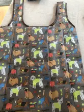 Oxford-bolsa de compras plegable para reciclaje, bolso de mano reutilizable ecológico para mujer, Floral, frutas y verduras, bolsillo para comestibles