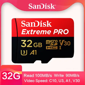 

SanDisk Extreme Pro microSD 32G 64G 128G 256G microSDHC/microSDXC UHS-I Memory card U3 With SD Adapter for Tablet DJi 170MB/s