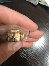 Huitan-Anillo de lujo con letra de Color oro K para hombre, diseño de trofeo, Circonia cúbica brillante, boda, marido, fiesta, regalo de cumpleaños, joyería